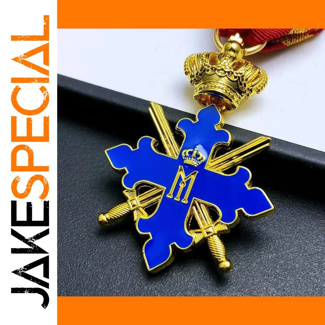 Romanian Bravery Medal Ribbon Badge with Regal Details 1 Romanian Bravery Medal Ribbon Badge with Regal Details