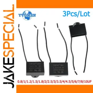 Set of Three 450V Black Fan Capacitors