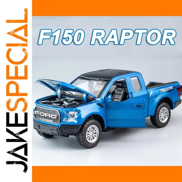 Blue Diecast Ford F150 Raptor Model | JakeSpecial