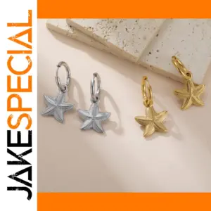Stainless Steel Starfish Earrings for Women
