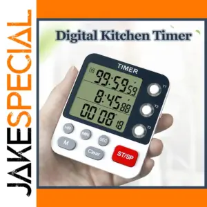 Three-Channel Digital Kitchen Timer with LCD Display