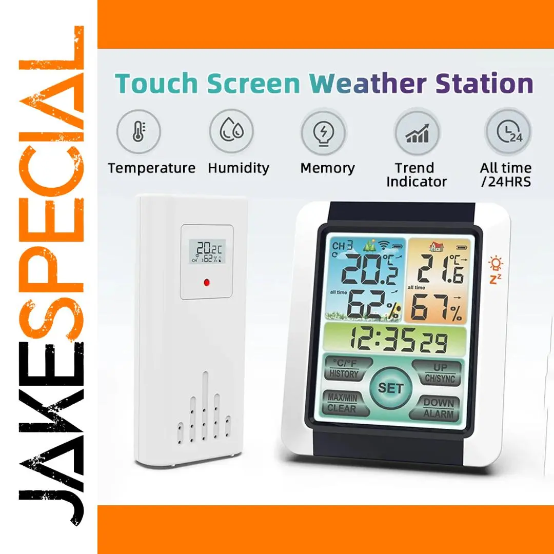 Modern Touch Screen Weather Station with Outdoor Sensors 1 Modern Touch Screen Weather Station with Outdoor Sensors