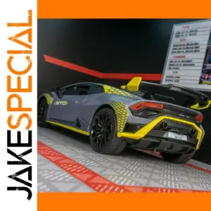 Diecast Lamborghini STO 1:24 Model in Gray and Blue