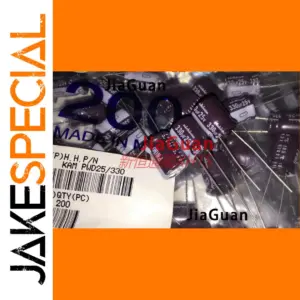 50-Piece Nichicon PW 25V 330μF Electrolytic Capacitors