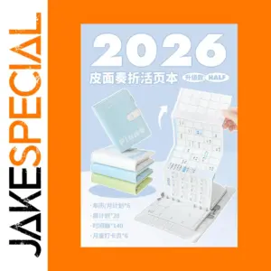 Elegant 2026 Leather Planner in Pastel Colors