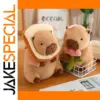 Bread-Themed Capybara Plush Cushion in Pastel