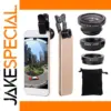 Black 3-in-1 Smartphone Fisheye Lens Kit