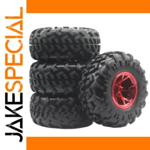 RC Monster Truck Tires & Rims Set 4pcs