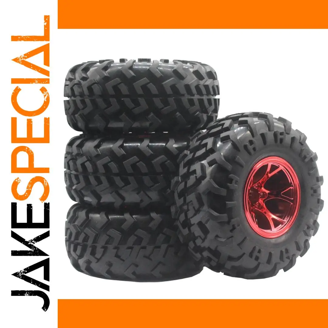RC Monster Truck Tires & Rims Set 4pcs 1 RC Monster Truck Tires & Rims Set 4pcs