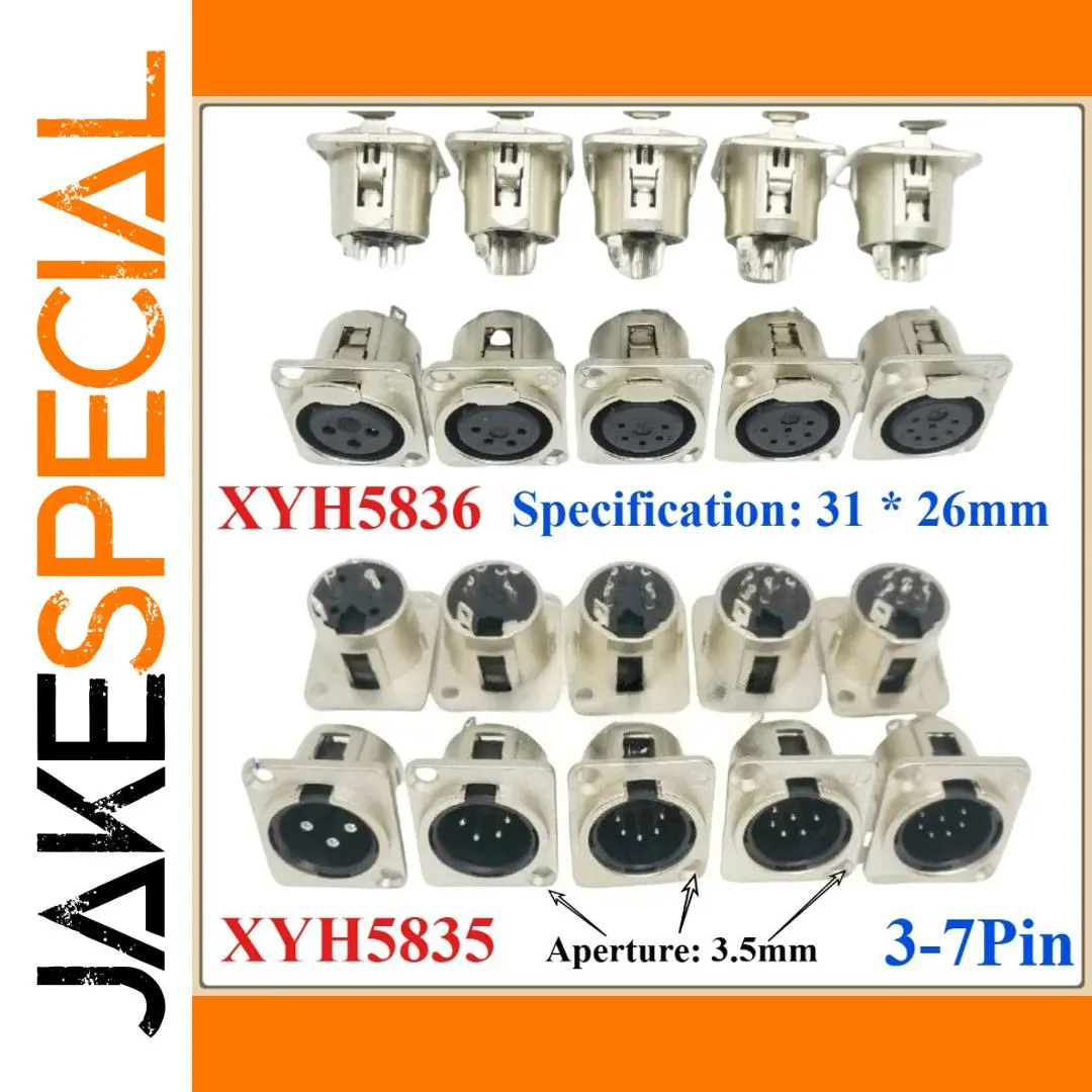 Professional 3-7 Pin XLR Audio Connectors Set 1 Professional 3-7 Pin XLR Audio Connectors Set