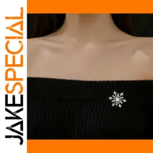 Stainless Steel Snowflake Brooch for Women