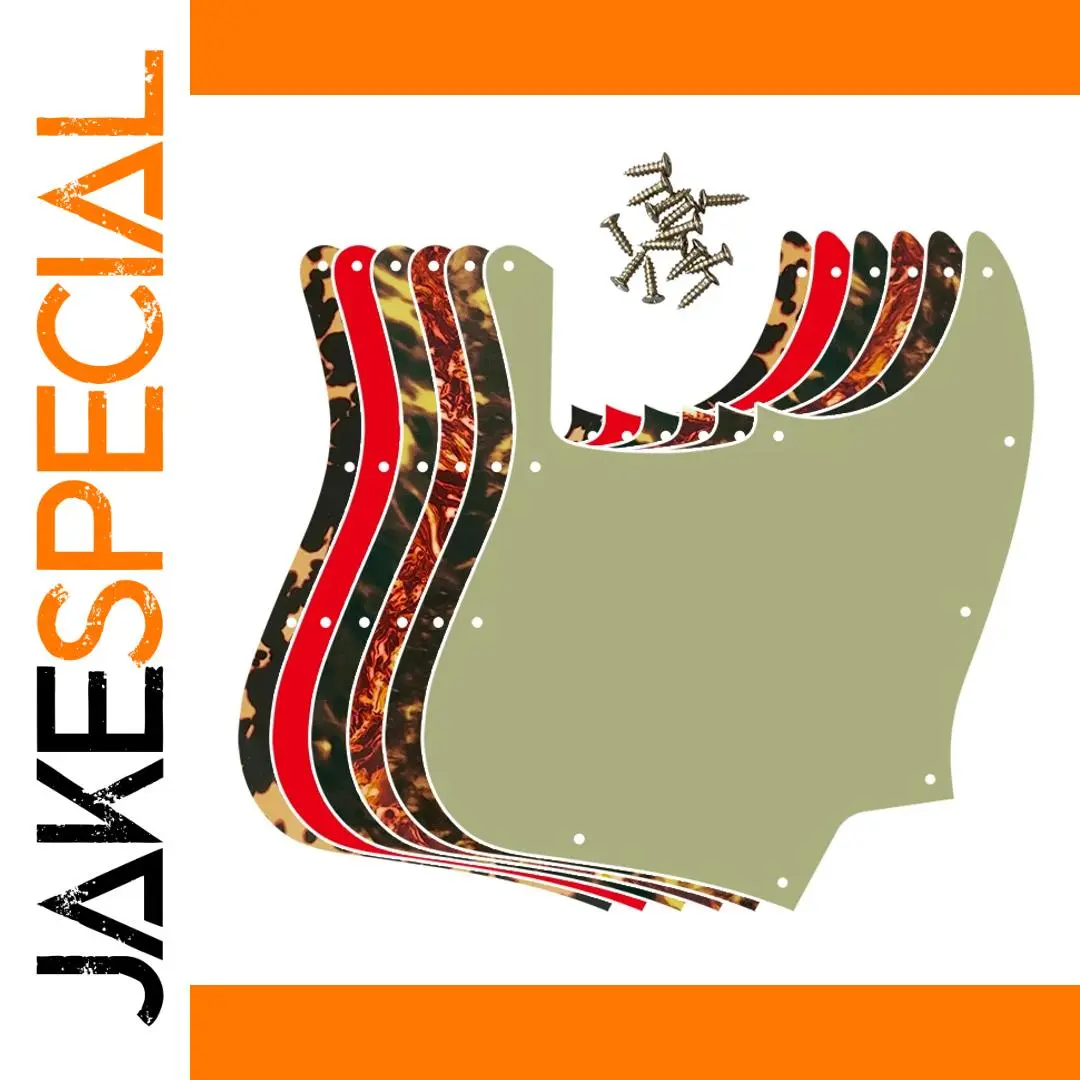 Flame-Patterned Pickguard for 5-String Jazz Bass 1 Flame-Patterned Pickguard for 5-String Jazz Bass