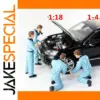 Miniature Automotive Repair Scene Resin Model Set