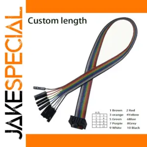 10-Pin RGB Ribbon Cable for Microcontrollers