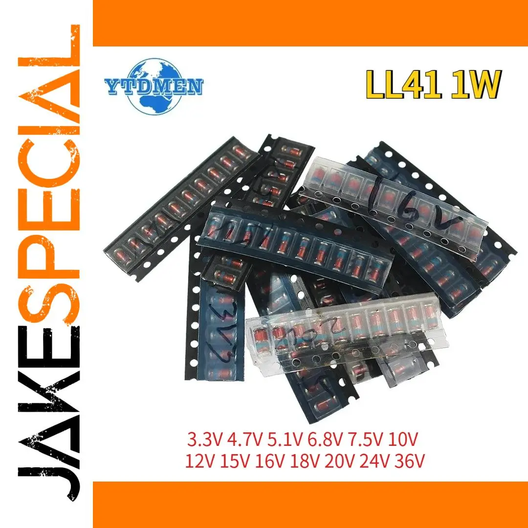 130-Piece LL41 1W SMD Zener Diodes Kit 1 130-Piece LL41 1W SMD Zener Diodes Kit