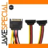 SATA Power Splitter Cable 15cm with 90° Male Connector