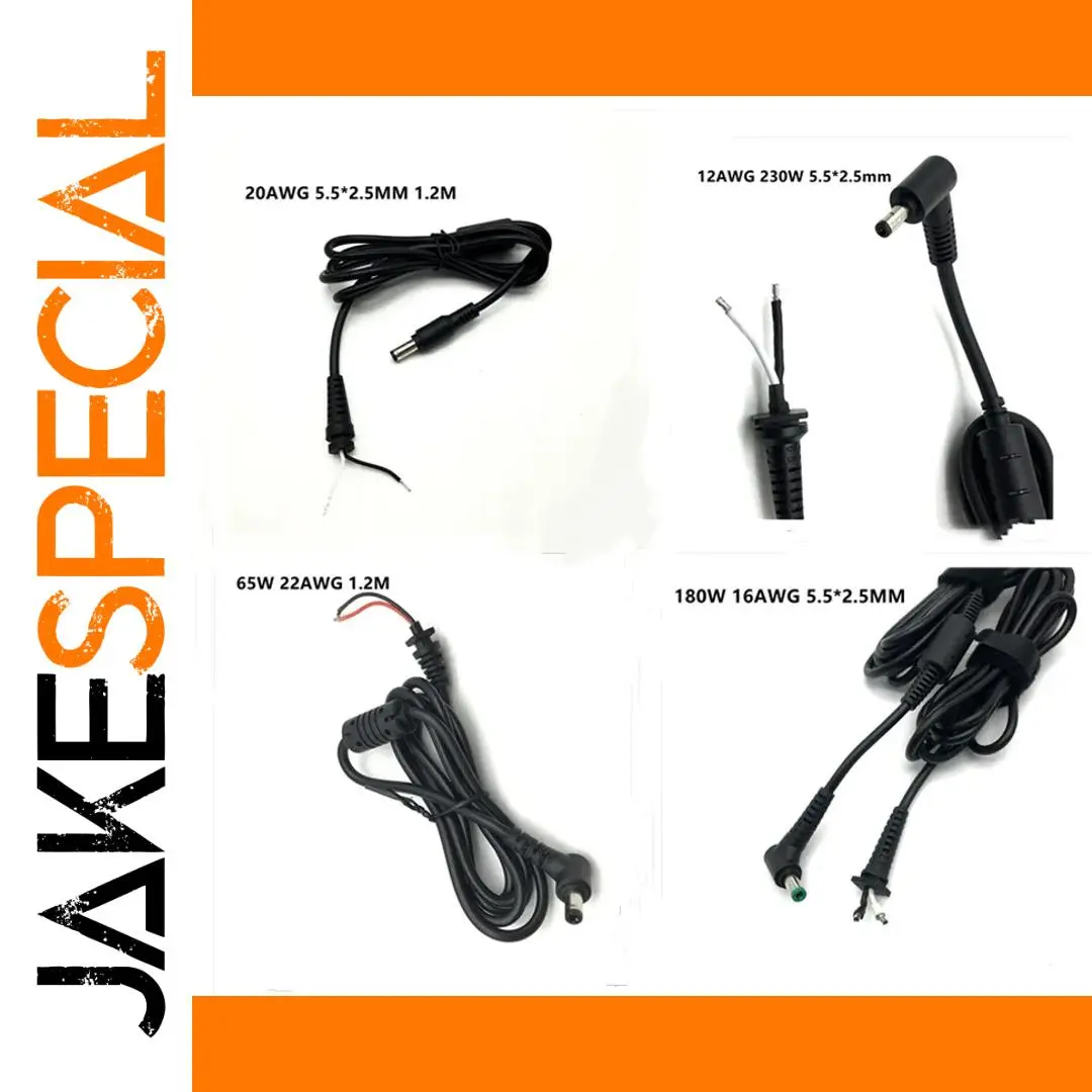 DC Power Supply Cable for Toshiba, Asus, Lenovo Laptops 1 DC Power Supply Cable for Toshiba, Asus, Lenovo Laptops
