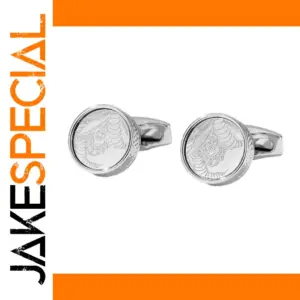 Silver Embossed Patterned Cufflinks for Men and Women