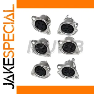 Set of 5 Metal DIN Female Jack Adapters