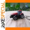 Red Alloy Tractor Keychain for Collectors