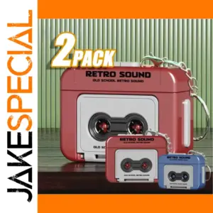 Retro Cassette Tape Keychain Set