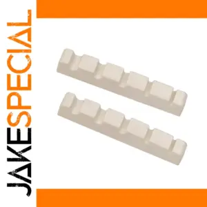 White Plastic Nut for 5-String Bass Guitars