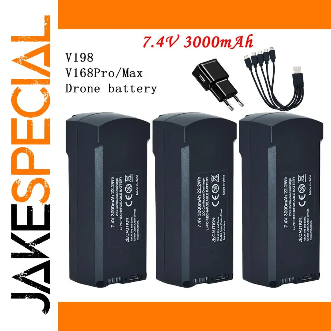 V198 PRO MAX Drone Battery Set 7.4V 3000mAh 1 V198 PRO MAX Drone Battery Set 7.4V 3000mAh