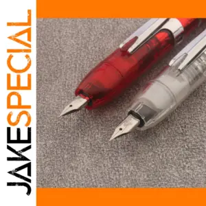 Transparent Plastic Fountain Pen with Metal Nib