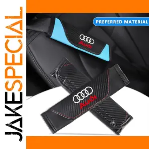 Carbon Fiber Seat Belt Protectors Set for Vehicles