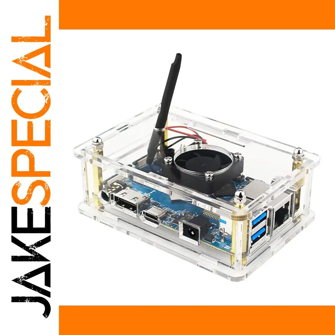 Transparent Acrylic Case for Orange Pi 4 LTS 1 Transparent Acrylic Case for Orange Pi 4 LTS
