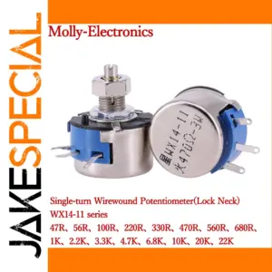 High-Precision 3W Single-Turn Potentiometer 47Ω-22kΩ