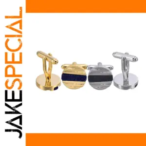 Modern Alloy Striped Cufflinks for Men