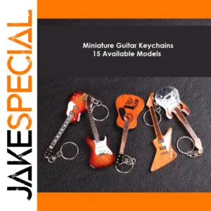 Miniature Guitar Keychain Collection in Vibrant Colors