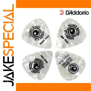 D'Addario Planet Waves Celluloid Guitar Picks White Pearl