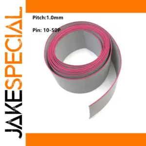Gray Flat Ribbon Cable 1m, 28 AWG, 300V