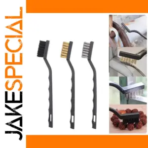 Versatile Wire Brush Set with Nylon, Brass & Steel