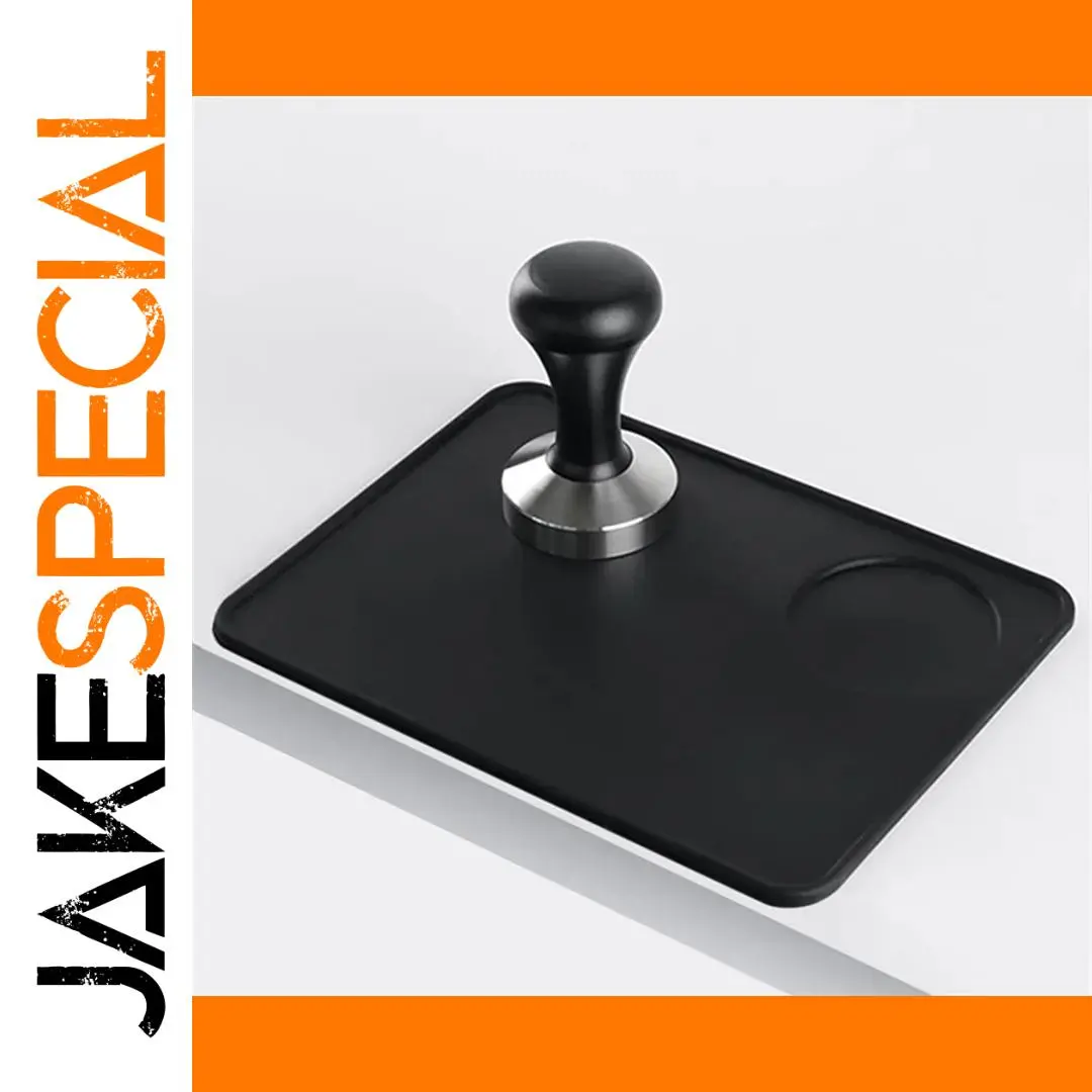 Black Silicone Coffee Tamper Mat for Baristas 1 Black Silicone Coffee Tamper Mat for Baristas
