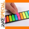 Neon Sticky Tabs Set - 200 Color-Coded Markers