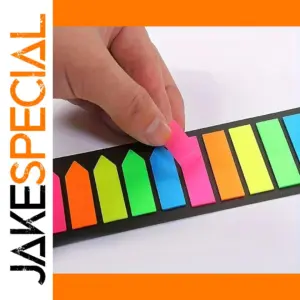 Neon Sticky Tabs Set - 200 Color-Coded Markers