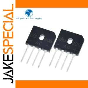 GBU808 Rectifier Diodes, 800V 8A, 4-Pin Set