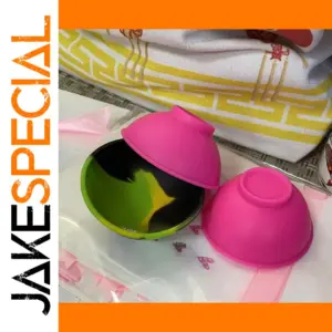 Vibrant 67mm Silicone Kitchen Bowl with Pink Lid