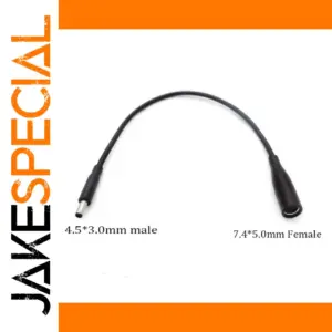 Black Power Adapter Conversion Cable for HP, Dell