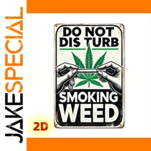 Retro Rebellious Cannabis Sign 20x30cm