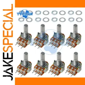 Set of 10 Dual-Gang Rotary Potentiometers