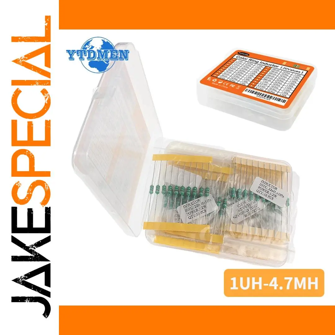 200pcs Axial Lead Color-Coded Inductor Set 1 200pcs Axial Lead Color-Coded Inductor Set