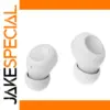 White Wireless Earphones with Dual Drivers