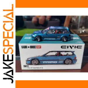 Vibrant Blue Honda Civic EF Diecast Model 1:64 Scale