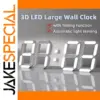 13-Inch 3D LED Wall Clock with Remote
