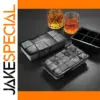 Black Food-Grade Silicone Ice Mold with Large Cubes