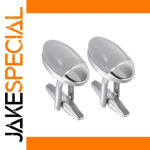 Silver Oval Minimalist Cufflinks